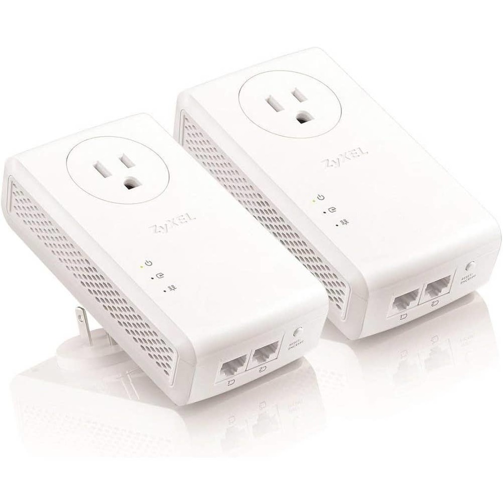 ZYXEL Pla5456Kit Av2000 Passthrough Kit Powerline Homeplug Av2 Dual Gbe